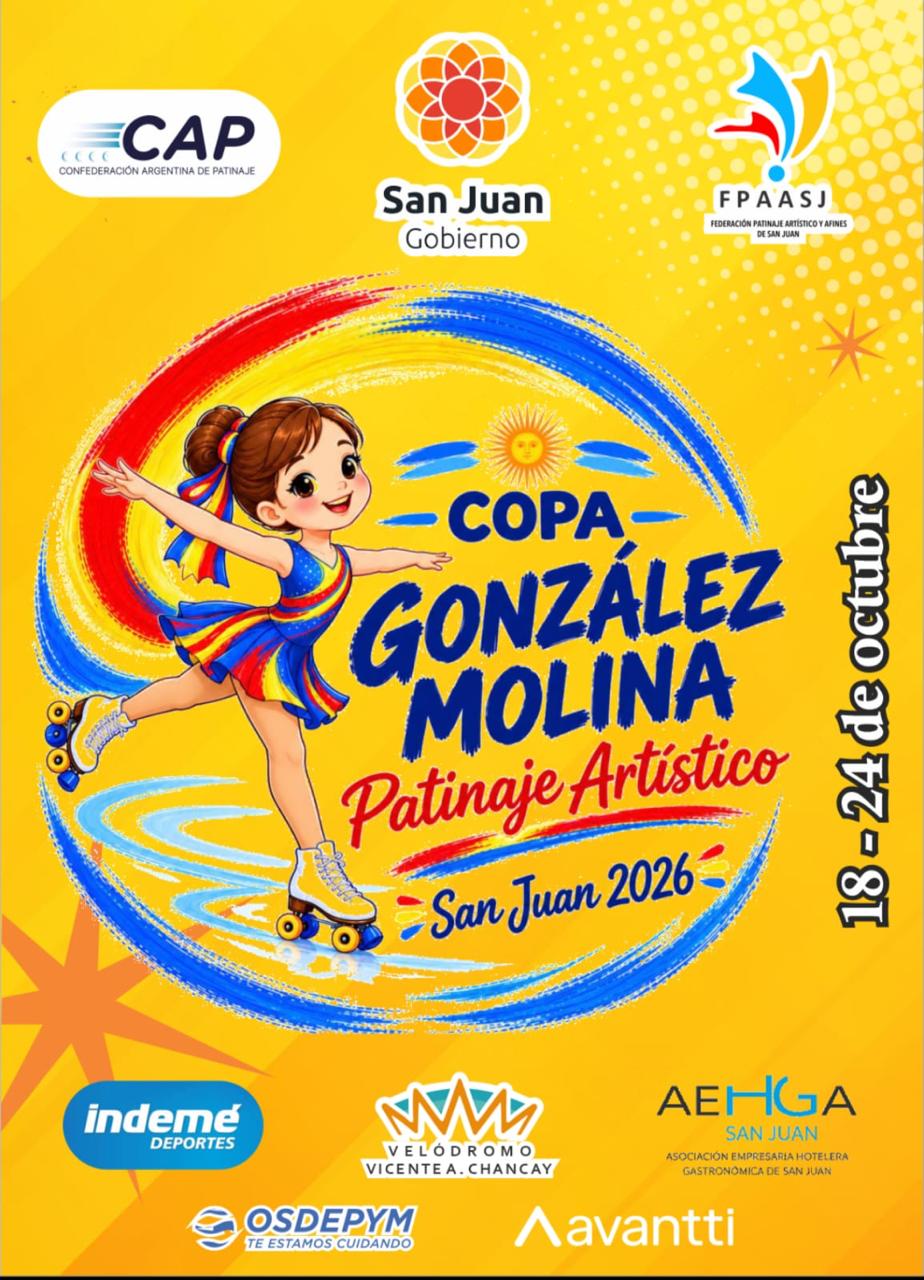 Flyer oficial de la Copa González Molina, Patinaje Artístico San Juan 2026